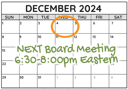 Board meeting calendar